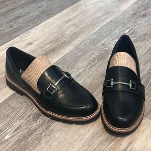 Xappeal Black and Tan Loafers